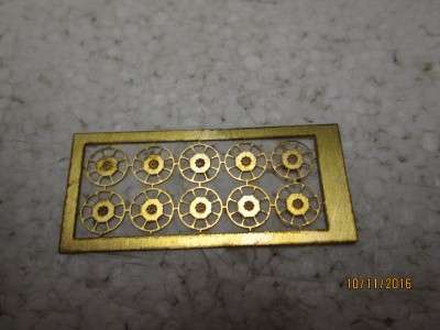 HO SCALE BRASS SAR BRAKE WHEELS x10 - LOT 755K