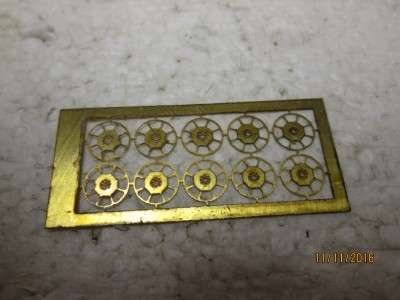HO SCALE BRASS SAR BRAKE WHEELS x10 - LOT 758K