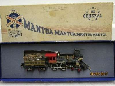HO SCALE : MANTUA 4-4-0 STEAM LOCO (THE GENERAL) - LOT 492L