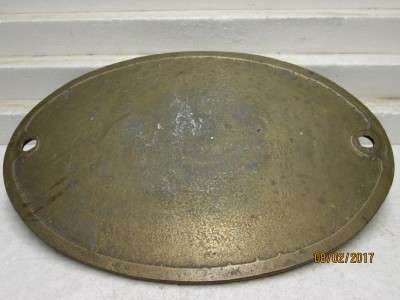 SOUTH AFRICAN RAILWAYS CLASS 35 DIESEL LOCO PLATE (BRASS) - LOT 504L