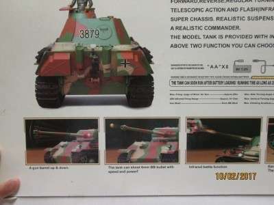 RADIO CONTROL GERMAN PANTHER TYPE G TANK 1:16 SCALE - LOT 585L