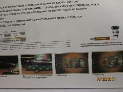 RADIO CONTROL GERMAN PANTHER TYPE G TANK 1:16 SCALE - LOT 585L