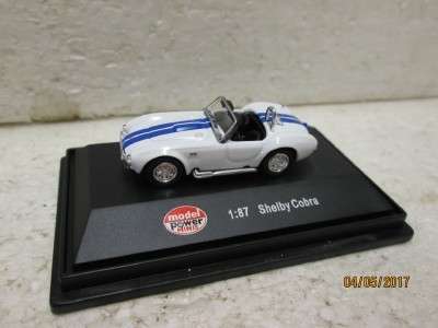 HO SCALE : MODEL POWER WHITE SHELBY COBRA - LOT 231M