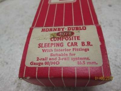 OO SCALE: HORNBY DUBLO SLEEPING CAR - LOT 422M