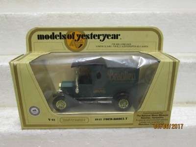 DIE CAST: MODELS OF YESTERYEAR Y-12 1922 FORD MODEL T (BEAULIEU) - LOT 561M