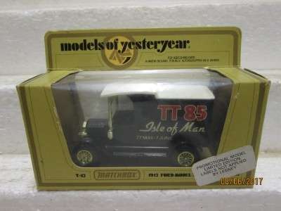 DIE CAST: MODELS OF YESTERYEAR Y-12 1922 FORD MODEL T (ISLE OF MAN TT1985) - LOT 562M
