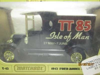 DIE CAST: MODELS OF YESTERYEAR Y-12 1922 FORD MODEL T (ISLE OF MAN TT1985) - LOT 562M