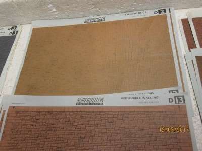HO/OO SCALE : SUPERQUICK BUILDING PAPER x27 SHEETS - LOT 345N