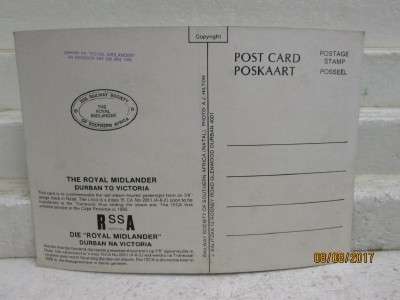 SAR CLASS 15CA STEAM LOCO : LARGE POSTCARD (A4 SIZE) - LOT 967N