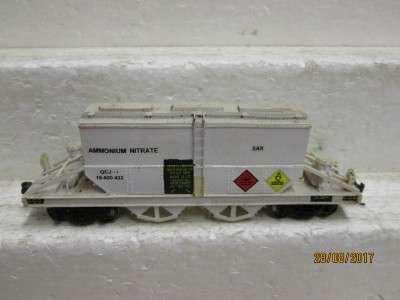 HO SCALE : SAR QCJ AMMONIUM NITRATE HOPPER - LOT 191P