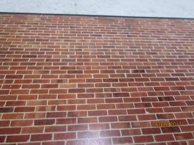 HO/OO SCALE : x6 BROWN BRICK HARD CARDBOARD SHEETS - LOT 357P