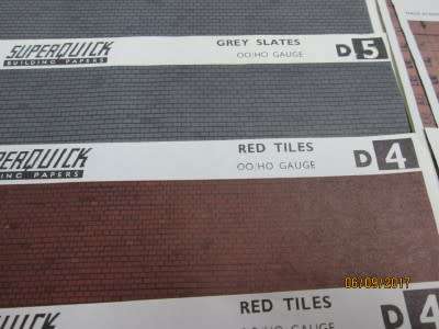 HO/OO SCALE : SUPERQUICK  x8 SHEETS BUILDING PAPER - LOT 362P