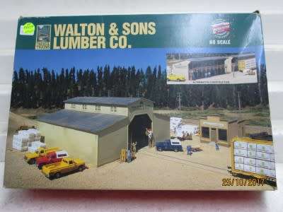 HO SCALE - WALTHERS: WALTON & SONS LUMBER CO. LARGE KIT - LOT 880P