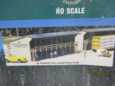HO SCALE - WALTHERS: WALTON & SONS LUMBER CO. LARGE KIT - LOT 880P