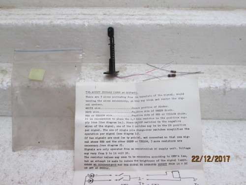 HO SCALE : RAIL SIGNAL - LOT 603Q