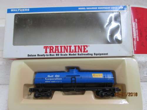 HO SCALE : TRAINLINE 40' SINGLE DOME TANKER (GULF) : BOXED - LOT 798Q