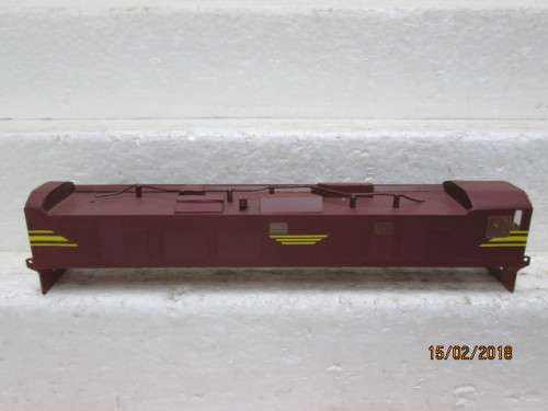 HO SCALE : SAR CLASS 7E1 BROWN ELECTRIC LOCO BODY - LOT 442R