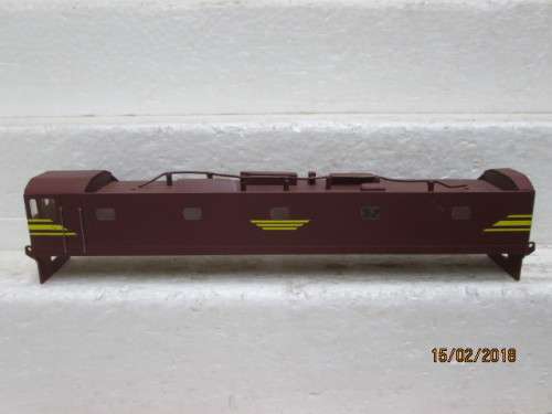 HO SCALE : SAR CLASS 7E1 BROWN ELECTRIC LOCO BODY - LOT 442R