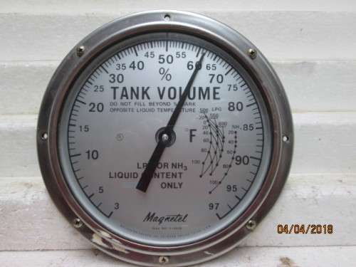 SAR LARGE TANK VOLUME LOCOMOTIVE STAINLESS STEEL GAUGE - LOT 493S