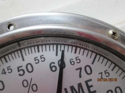 SAR LARGE TANK VOLUME LOCOMOTIVE STAINLESS STEEL GAUGE - LOT 493S