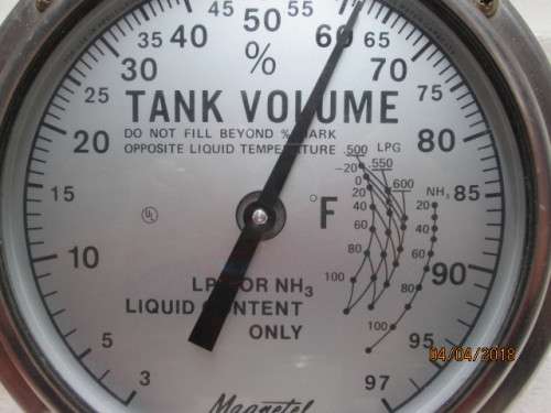 SAR LARGE TANK VOLUME LOCOMOTIVE STAINLESS STEEL GAUGE - LOT 493S