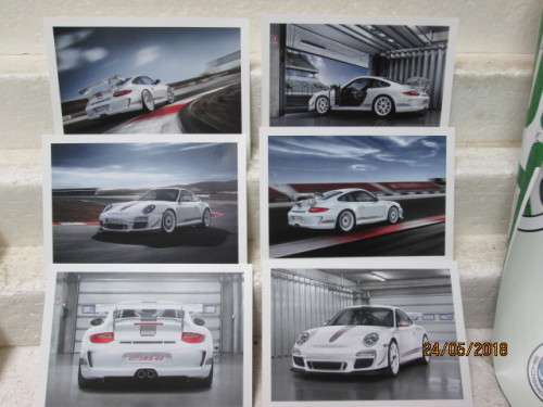 PORSCHE 911 GT3 RS4 POSTCARDS x6 PLUS WRAPPING PAPER (Reduced to clear)- LOT 64T