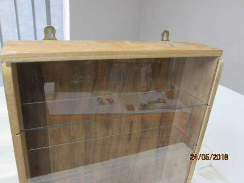 SMALL WOODEN DISPLAY CABINET - LOT 74T
