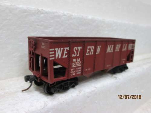 HO SCALE HOPPER WESTERN MARYLAND (SOLID METAL BODY) - LOT 448T