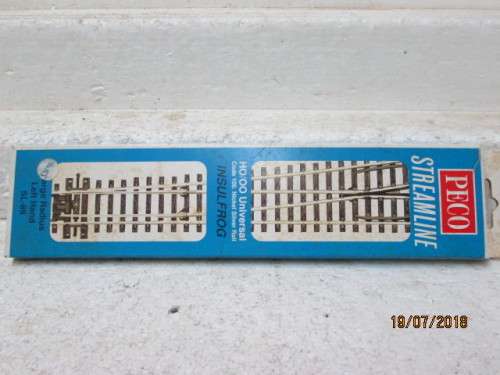 HO/OO SCALE : PECO LARGE RADIUS LEFT HAND POINT (BOXED) - LOT 593T