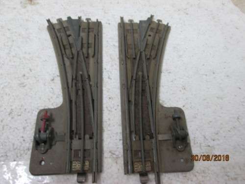 OO SCALE : HORNBY DUBLO LEFT PLUS RIGHT MANUAL POINTS - LOT 41U