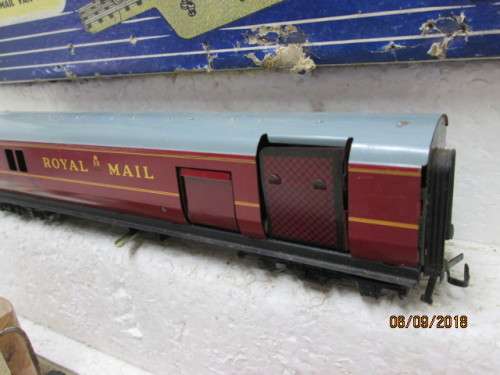 OO SCALE : HORNBY DUBLO TPO MAIL VAN SET "ROYAL MAIL" (BOXED) - LOT 107U