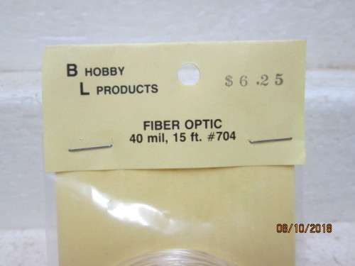 HO SCALE HOBBY PRODUCTS - FIBRE OPTIC TUBING  - LOT 453U