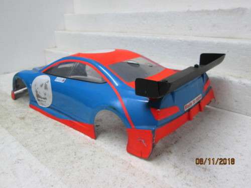1:10 SCALE RADIO CONTROL CAR BLUE BODY SHELL - LOT 883U