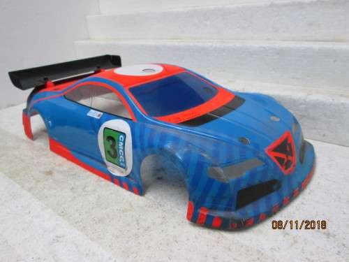 1:10 SCALE RADIO CONTROL CAR BLUE BODY SHELL - LOT 883U