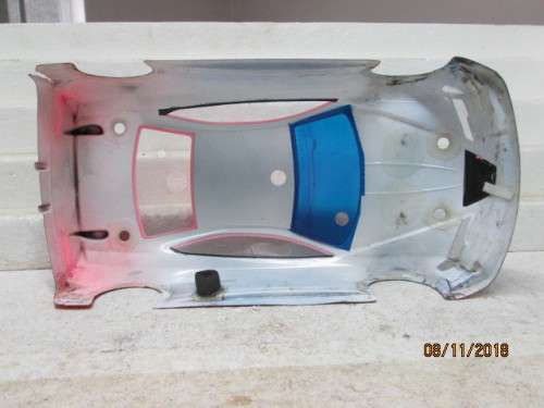 1:10 SCALE RADIO CONTROL CAR BLUE BODY SHELL - LOT 883U