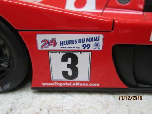 1:18 SCALE AUTOART TOYOTA GT ONE - LOT 299V