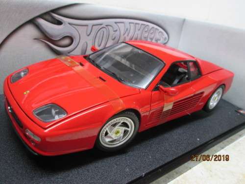1:18 SCALE HOTWHEELS  : F512 M FERRARI (BOXED) - LOT 573W