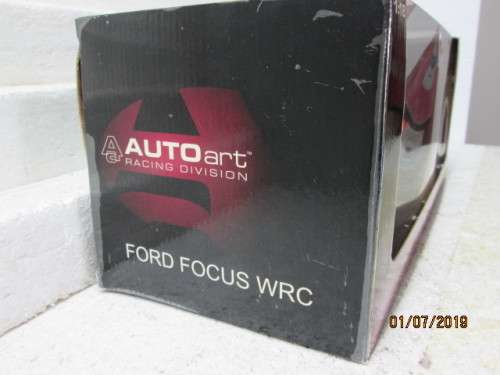 REDUCED TO CLEAR - 1:18 SCALE AUTOART FORD FOCUS WRC (McRAE 1999 SAFARI RALLY) BOXED - LOT 595W