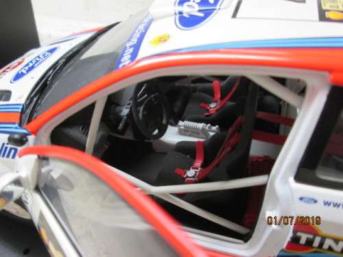 REDUCED TO CLEAR - 1:18 SCALE AUTOART FORD FOCUS WRC (McRAE 1999 SAFARI RALLY) BOXED - LOT 595W