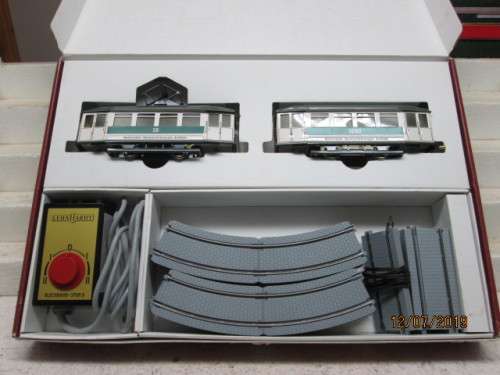 REDUCED TO CLEAR : O SCALE : LEHNHARDT BLECHBAHN SPUR O TRAIN SET (BOXED) - LOT 841W