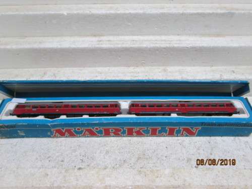 REDUCED TO CLEAR : HO SCALE : MARKLIN : RAIL BUS LOCOMOTIVE SET (BOXED) - LOT 155X