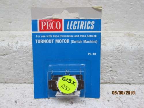 HO SCALE : PECO TURNOUT MOTOR PL-10 (BOXED) - LOT 613X