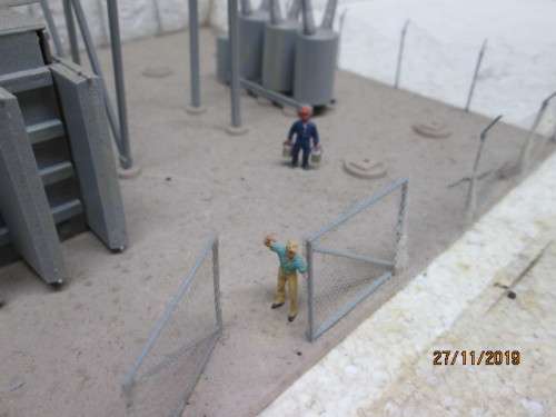 HO SCALE : TRANSMISSION ELECTRICAL SUBSTATION YARD - LOT 725Y