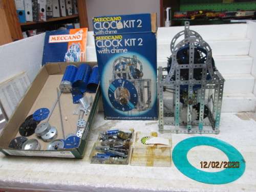 MECCANO CLOCK KIT 2 WITH CHIME (BOXED) - LOT 369z