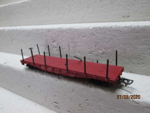 HO SCALE : RIVAROSSI RDG FLAT CAR (BOXED) - LOT 637z