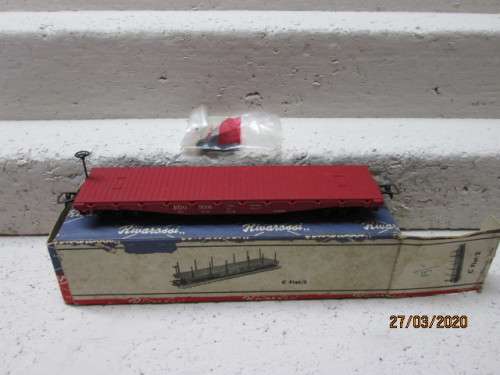 HO SCALE : RIVAROSSI RDG FLAT CAR (BOXED) - LOT 638z