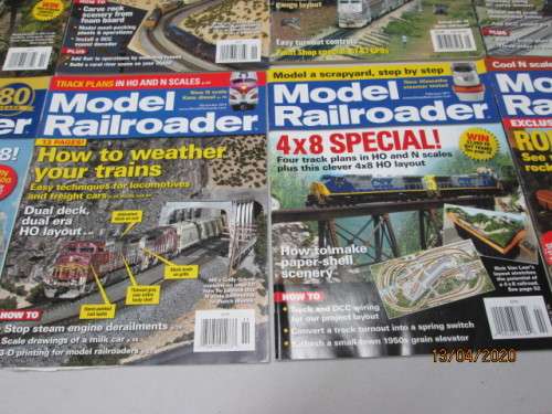 HO SCALE : MODEL RAILROADER MAGAZINES x10  - LOT 168AA