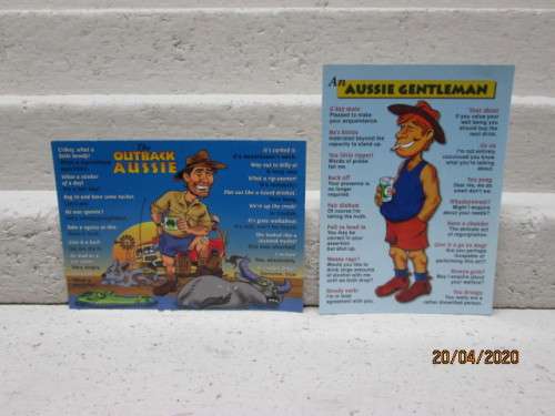 REDUCED TO CLEAR : AUSTRALIAN FUNNY POSTCARDS x2 - LOT 421AA