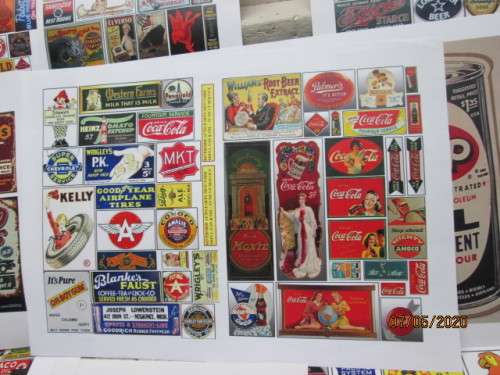 HO SCALE : x18 SHEETS OF PRINTED POSTERS (A4 SIZE) - LOT 579AA
