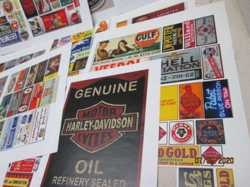 HO SCALE : x18 SHEETS OF PRINTED POSTERS (A4 SIZE) - LOT 579AA